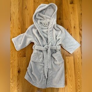 Restoration Hardware Kids Hooded Pajama Robe - Soft Gray